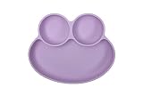 Abiie Octopod Frog Silicone Plates with Suction - Spill Proof, Easy to Clean - BPA-Free Bowl - Sucti