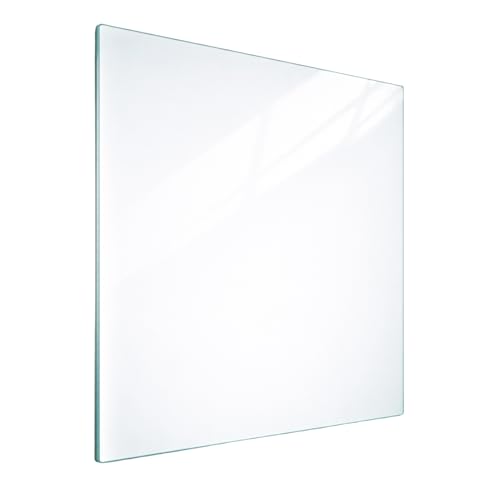 TMK Protector Vitroceramica Induccion 40 x 52 cm - Cubre Vitrocerámica Cristal Templado - Protector de Placa de Induccion - Antideslizante - Resistente al Calor y Arañazos - Higiénico