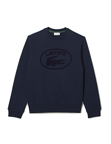 Lacoste Herren Sh0254 Sweatshirts, Marineblau/Flour, L