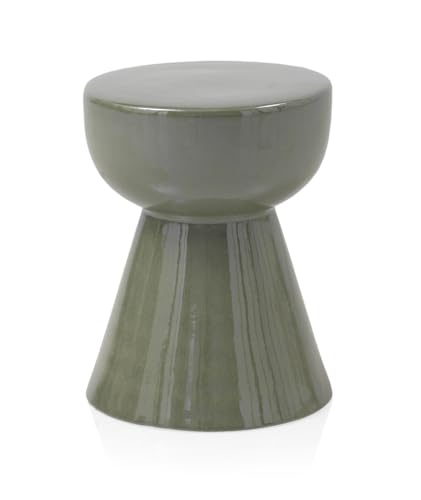 GEESEHOME Taburete cerámico Color Verde