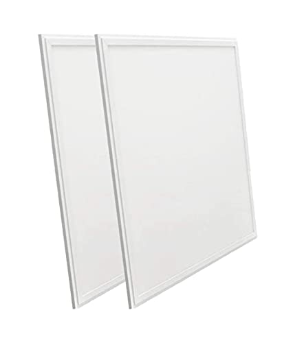Hometric LED Panel Ceiling Light Square Pure White Tiles 6000K Daylight 600x600 48W 4400 Lumens, Long Life High Power Factor IC Driver