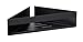 Produktbild WENKO Turbo-Loc Eckablage Genova Black, Bad-Ablage aus matt lackiertem Edelstahl zum Befestigen ohne Bohren mit Klebepad-System, platzsparende Aufbewahrung von Pflegeprodukten, 36x8x17 cm, Schwarz