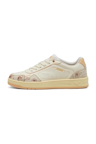 Puma Court Classy Crafted Flowers, Basket Femelle, Warm White-Almost Apricot,