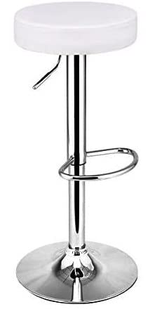 CSS Furniture Bar Stool -Essilor PU 360?Height 24 to 32 inches Adjustable Kitchen/Office/Bar/Shop/Restaurant Stool (White)