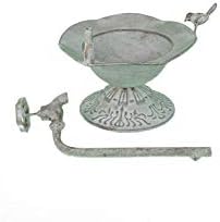 All Chic Distressed Metal Tap Planter Bird Bath Bowl Ornament Flowers Outdoor Garden Vintage Flower Pots
