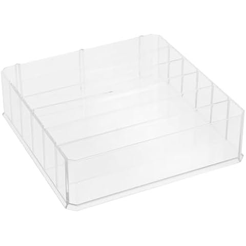 SHINEOFI Cash Drawer Tray, Acrylic Currency Tray 6 Compartment Clear Money Storage Box Desk Drawer Organizer for Cash Moneyboxes Currency Cash Holder Cover
