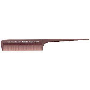 Krest Goldilocks g5 8-1/2 Rattail Comb Extra-fine Tooth. Heat Resistant Hair combs. 1 Dz.