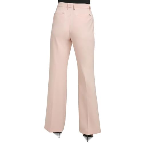 DKNY Womens Pintuck High Rise Bootcut Pants Pink 122