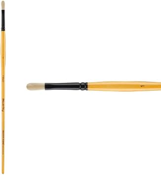 Creative Mark Mimik Hog Professional Synthetic Hog Bristle Paint Brush - Versatile Alternative to Natural Hog Hair Paint Brushes for Oil Painting, Acrylics, Inks, Dyes, Gouache, Watercolors & More