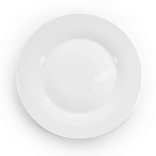 Elama White Porcelain Dish Dinnerware Set, 18 Piece, Carey #TOP4