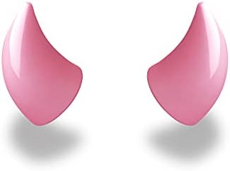 Helmet Flair MagNeatOhz Small Pink Devil Horns for Helmet | Made in USA | Helmet Accessory for Motorcycle Helmet, Bike Helmet, Ski Helmet | Magnetic & Interchangeable | Pair (Helmet Not Included)