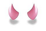 Helmet Flair MagNeatOhz Small Pink Devil Horns for Helmet | Made in USA | Magnetic & Interchangeable Horns for Motorcycle, Bike & Ski Helmets -...