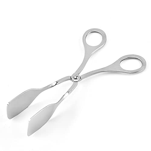 Pinzas de acero inoxidable resistentes para alimentos, pinzas de cocina, pinzas de cocina para cocinar barbacoa y servir tijeras