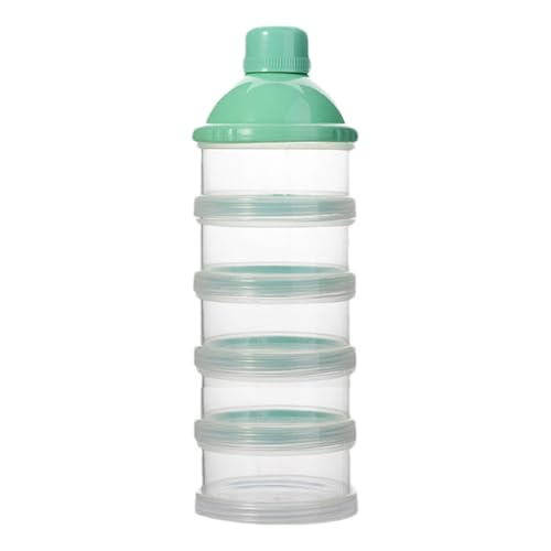Dispensador leche en polvo, dispensador fórmula apilable, dispensador fórmula portátil | 5 capas Organizador polvo leche apilable y apilable, apilamiento bocadillos cereales arroz para guardería en ca