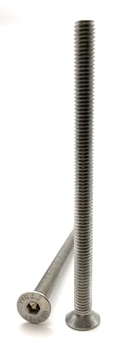 Viti M6x90 mm a testa svasata BTR in acciaio INOX A2 | Ø 6x90 mm - M6 x 90mm | Viti FHC a 6 scanalature (chiave esagonale) ISO 10642 / DIN 7991 | Viti inossidabile A2 (V2A/304): CONFEZIONE DA 5 pz