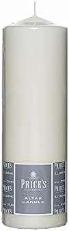 Price's Church Altar Candle Pillar Large Round Table unscented Candles Impressive Long Burn Time for Home, Weddings, Decoration Ivory (250mm x 80mm)