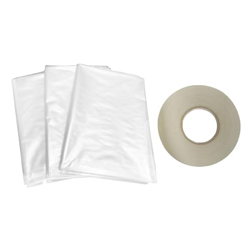 ＡＷＨＡＯ 3 Pieces Window Insulation Film Window Shrink Film Window Covering Insulation Cover with High Strength Tape Reusable PP suitable for, 3PCS