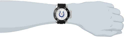 Game Time Men's 'Beast' Quartz Metal and Polyurethane Casual Watch, Color:Black (Model: NFL-BEA-IND)