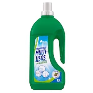 Limpiahogar Multiusos Pino Bosque Verde líquido con alcohol Botella 1,5 L PACK 2