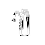Baño de Rodio. SINGULARU ® - Pendiente Suelto Ear Cuff Atenea Plata - Joyas mujer