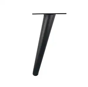 WCKARTI Sofa Hardware Leg 6 Inch / 15 Cms Sofa Furniture Black Finish Heavy Model Cone Shape Sofa Leg Set of 4