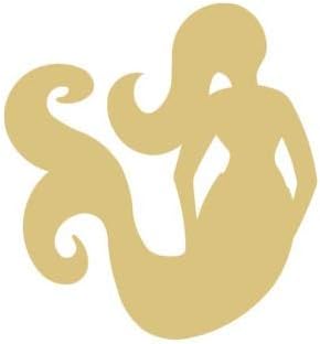 Mermaid Cutout Unfinished Wood Ocean Nautical Sea Beach Creature MDF Shape Canvas Style 12 (18)