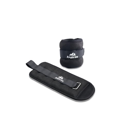 Gewichtsmanschetten Fuß und Handgelenk, 2er Set (0,5kg x 2 / 1kg x 2 / 5kg x 2) Gewichte für Beine und Arme, Gewichtsmanschetten für Fitness, Bewegung, Laufen, Joggen, Yoga