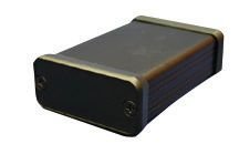 Hammond 1455C801BK carcasa de aluminio negra miniatura 1