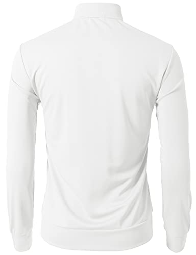 H2H Mens Active Slim Fit Track Lightweight Jacket Zip-up Long Sleeve Training Basic Designed