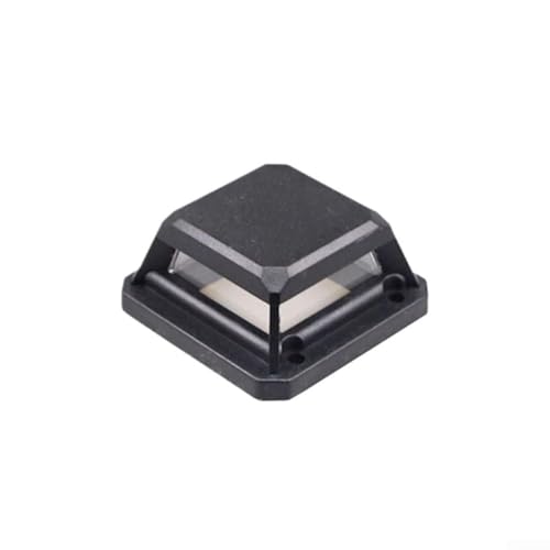 Protector de ventana de vidrio 3 piezas de plástico negro 4,8 x 4,8 x 2,2 cm para nivel láser con pantalla de cristal, anillo de goma