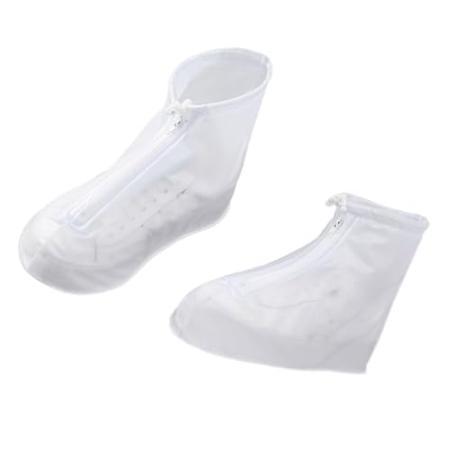 Cubiertas impermeables para zapatos, cubrezapatos de plástico impermeables con cremallera, galochas antideslizantes reforzadas para mujer, talla M (36‐37), para días lluviosos miniatura 6