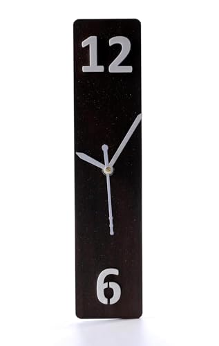 Image of Antique Stylish Wall Clock Wooden Rectangle Shaped 30 CM Wall Clock Living Room Stylish Home Decor (Coffee,CL-58)