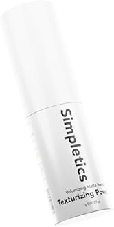 Simpletics Texturizing Powder - All Natural, 4 Ingredient Nourishing Formula with Rice Starch - Chemical Free - Gives Volumized, Texturized, Matte Finish to Men & Women