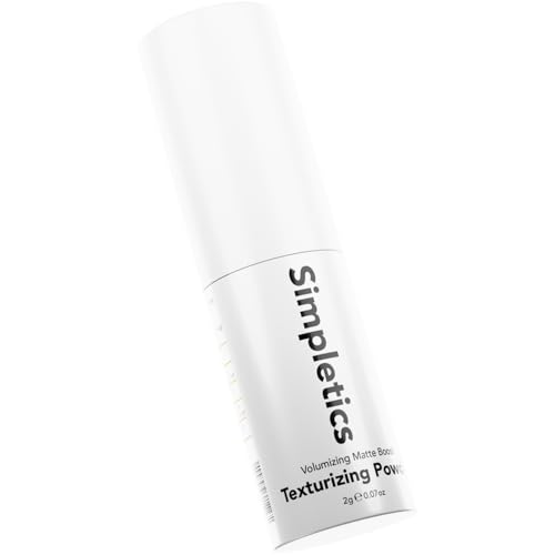 Simpletics Texturizing Powder - All Natural, 4 Ingredient Nourishing Formula with Rice Starch - Chemical Free - Gives Volumized, Texturized, Matte Finish to Men & Women