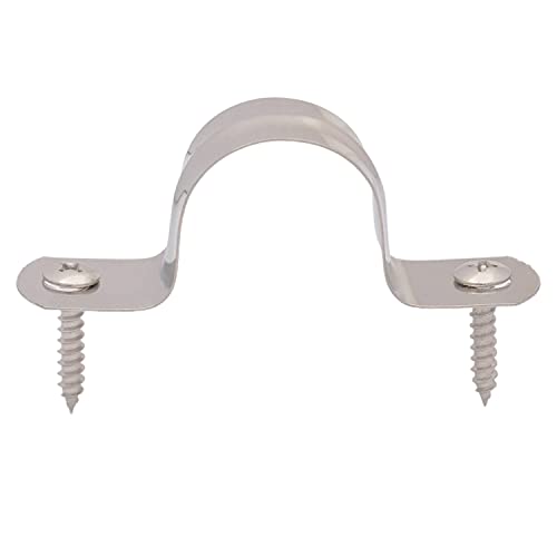 Amanaote Stainless Steel 1 Inches Diameter Tube Strap Tension Clip Pipe Clamp(Pack Of 10 Sets) - Image 4