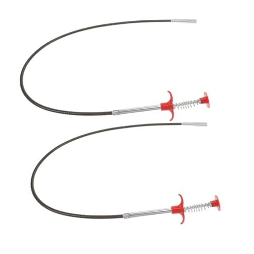 GLEAVI 2 Piezas De Desatascador De Desagües De Inodoro Y Alcantarillado Herramienta De Fontanería De Serpiente Herramienta De Recogida Para Doblar Tuberías Limpiadores De Tuberías De