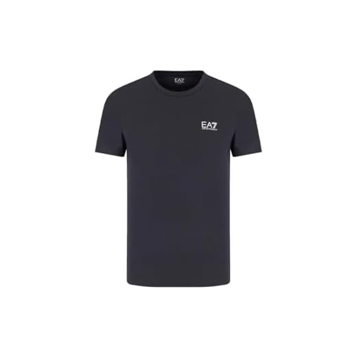 EA7 T-shirt för män bröstlogotyp för män, blå