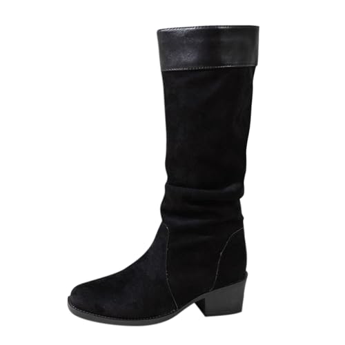 Bottes élégantes pour femme avec talon bloc au design soigné