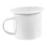 Retro Emaille Tasse Vintage Wassertasse Rutschfester Griff Langlebiges Material für Tee Milch für Zuhause