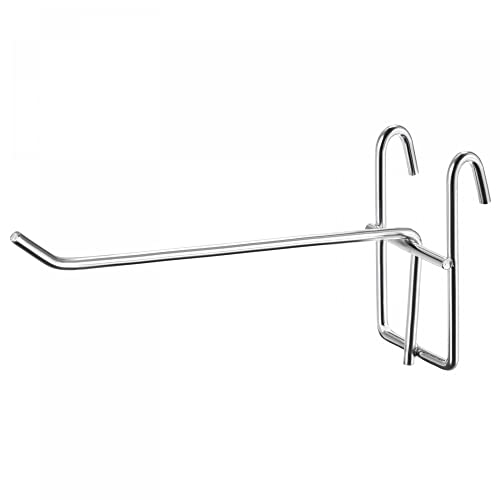 sourcing map Grille Mur Présentoir Croc Magasin Garage Rangement Mur Organisateurs 6 pouces Argent Paquet de 10