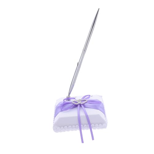 HOUDERCO 婚礼用ゲストブックサインペン 感あるボールペン スタンド付き 結婚式受付用サインペン 卓上装飾にで耐久性あり