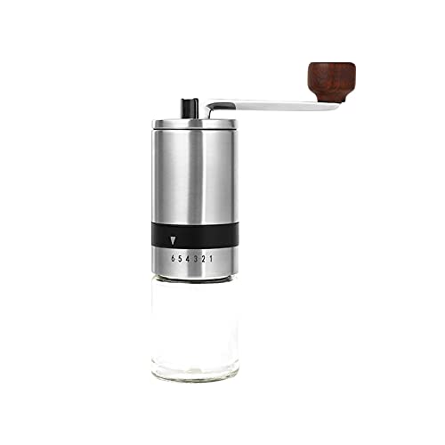 POHOVE Manuelle Kaffeemühle Einstellbare Grobheit Keramikmühle Handkaffeemühle mit 6 präzisen Einstellungsstufen für…