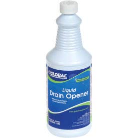 Desatascador líquido industrial, paquete de 12 botellas de 1 cuarto miniatura 1