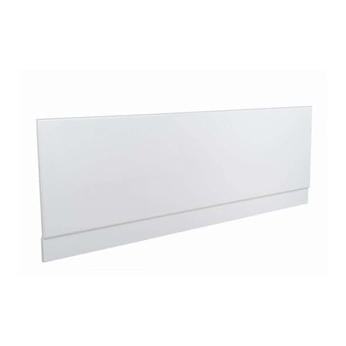 Image of VeeBath Acubase MK-II Waterproof Front Bath Panel 2-Piece, Durable Acrylic Construction, Modern Bathroom Fit for Straight Baths in White Gloss Finish 1600mm