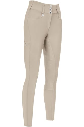 Pikeur 2024 Womens Candela Grip Full Seat Riding Breeches 143906 - Vanilla Cream, beige, 46