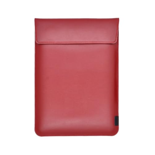 Pochette d'ordinateur super mince 13.3 pouces enveloppe cuir PU rouge