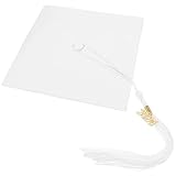 HEALEEP Gorro de Graduación Unisex 2024 Borla de Color Claro, Birrete de Poliéster Ajustable para Adultos, Accesorio para Ceremonia y Fiesta de Graduación