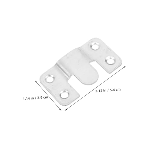 Image of UKCOCO 20pcs Heavy Duty Photo Frame Hook Picture Frames Mirror Hangers of Metal Wall Mounting Interlocking Brackets Heavy Duty Mounting Clips Frame Hanging Hardware Silver Stainless Steel