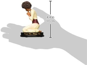 African American Expressions Mold Me Make Me Figurine Black Praying Hands Statue, Inspirational Christian Home Decor Christian Gift for Mom