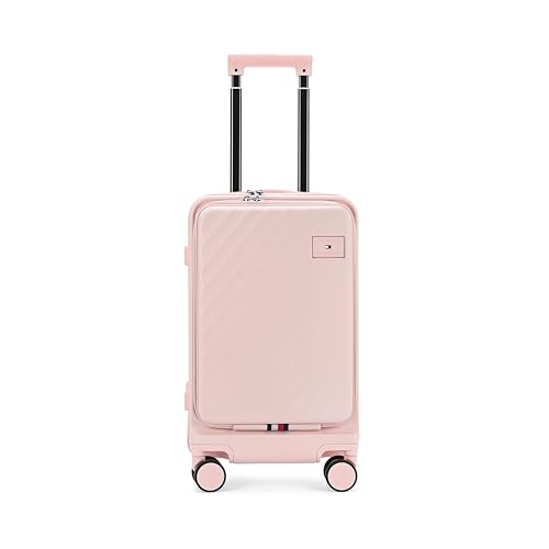 Image of Tommy Hilfiger Cabin Size Luggage Duke - Blush Pink |Carry-On Trolley Bag with TSA Lock |360 Spinner Wheels |Telescopic Handle |Hardshell PC Suitcase | Laptop Compartment | 56cm | 44L Capacity